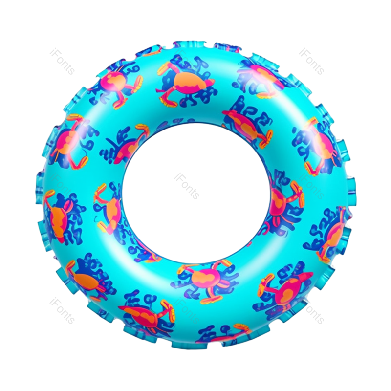 卡通图片,立体元素,蓝色PNG,夏日免抠素材